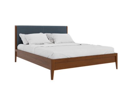 Кровать Rivi Ruby Wood Орех светлый/Рогожка Step 7 120х200