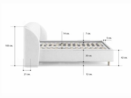 Кровать Сонум Valencia Кашемир Горчичный 200х200