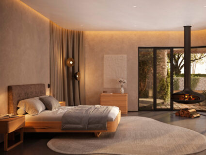 Кровать Rivi Charm Бук натуральный/микрофлок Sakura 10 120х200