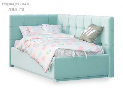 Кровать Nuvola Sabina угловая Velutto 14 (с подъемным механизмом) 180х200