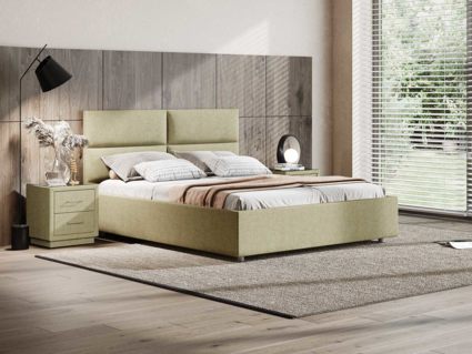 Кровать Сонум Omega Кашемир Бежевый (с подъемным механизмом) 120х190