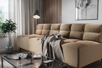 Диван Арско Нельсон трехместный бежевый Длина 195 см