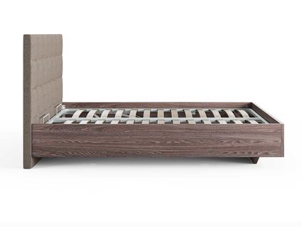 Кровать Сонум Luiza Ясень Анкор + Рогожка Песочная 160х200