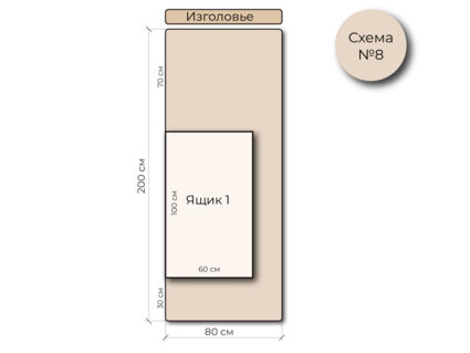 Кровать Mr.Mattress Site Box велюр Toffee 120х195