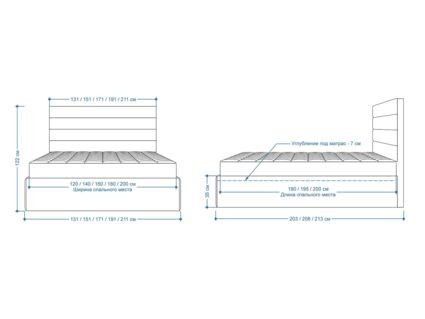 Кровать Lonax Кармела велюр Dolly-1 (с подъемным механизмом) 180х195