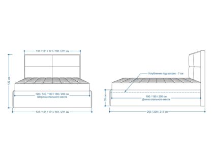 Кровать Lonax Марселла велюр Dolly-3 140х190