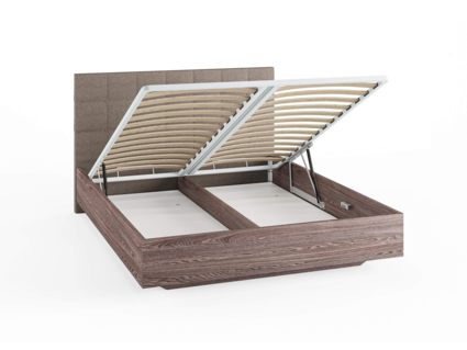 Кровать Сонум Luiza Ясмунд + Кашемир Бежевый (с подъемным механизмом) 120х200