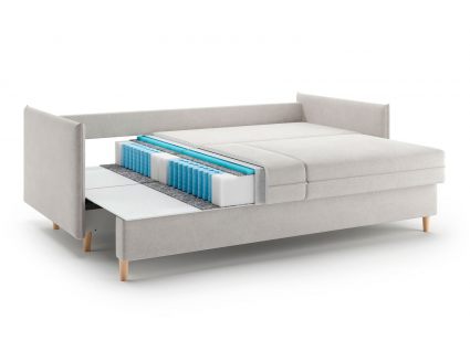 Диван Сонум Rain Кашемир светло-серый Длина 215 см