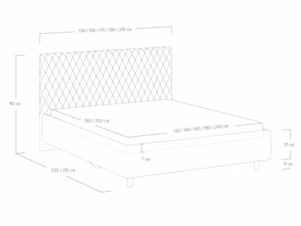 Кровать Сонум Stella Рогожка Зеленый