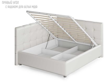 Кровать Nuvola Sabina угловая Velutto 14 (с подъемным механизмом) 180х200