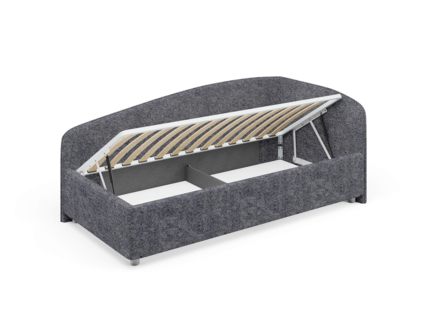 Кровать Сонум Paola Замша Горчица (с подъемным механизмом) 120х180