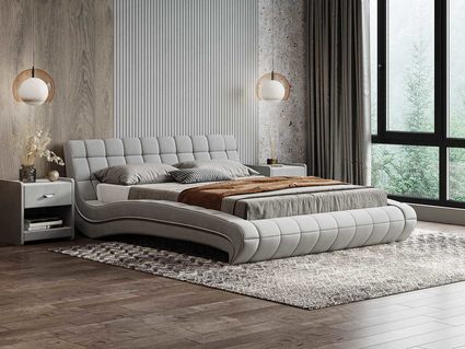 Кровать Сонум Milano Экокожа Белая 140х190