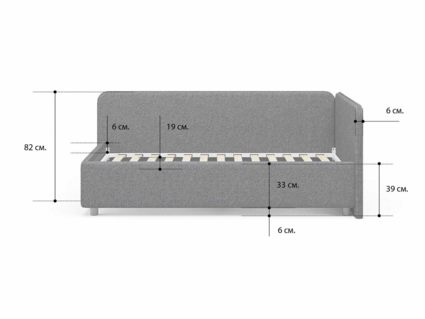 Кровать Сонум Capri Кашемир Бежевый (с подъемным механизмом) 80х190
