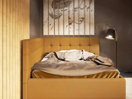 Кровать Nuvola Sabina угловая Velutto 14 (с подъемным механизмом) 180х200