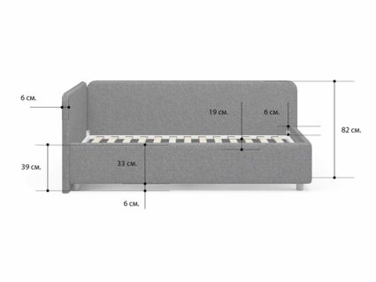 Кровать Сонум Capri Кашемир Бежевый (с подъемным механизмом) 80х190