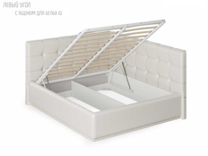 Кровать Nuvola Sabina угловая Velutto 26 (с подъемным механизмом) 140х200