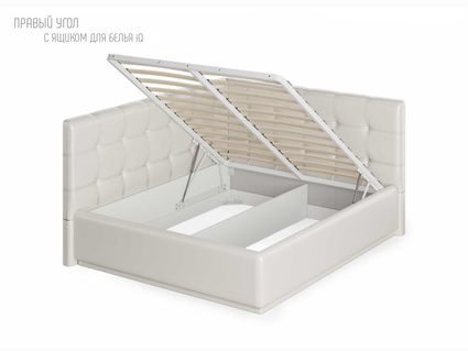 Кровать Nuvola Sabina угловая Velutto 14 (с подъемным механизмом) 180х200