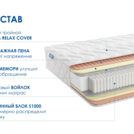 Матрас Димакс Relmas Memory S1000 60х170
